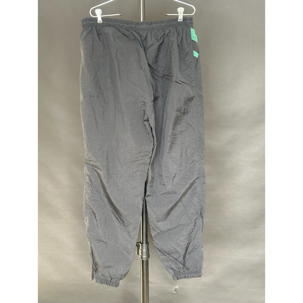 Vintage Authentic 90s Nike Mens XL Warmup Pants Black Green Joggers Black Tag - Picture 7 of 9